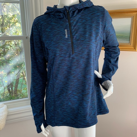 reebok quarter zip fleece sweatshirt